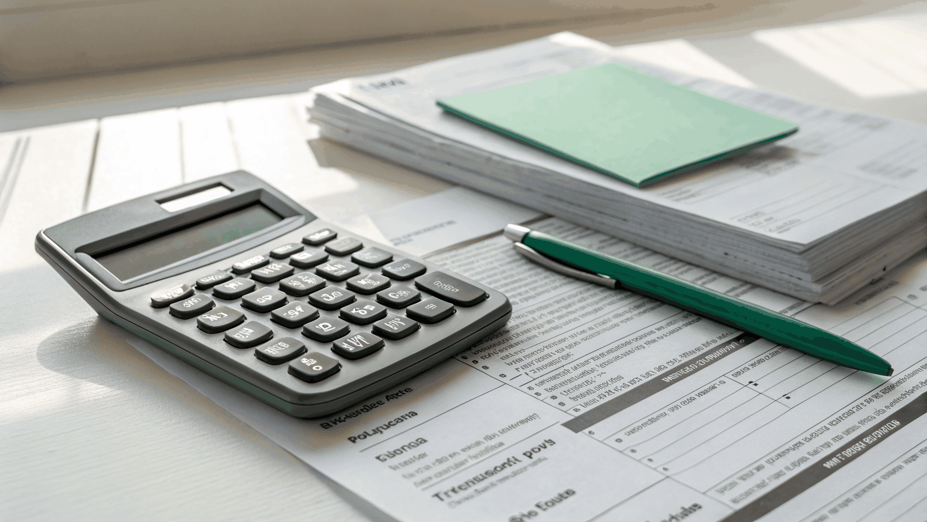 Organized tax documents and professional preparation